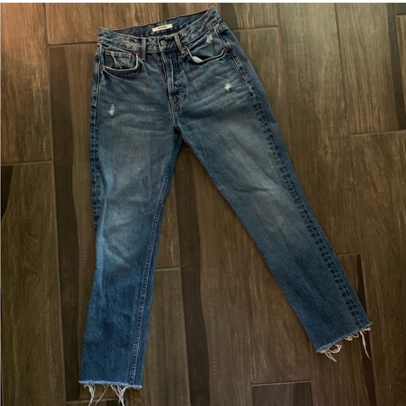 GRLFRND Karolina High Rise Skinny Jeans in Close To You Fray Hem Sz 24 *altered* - Picture 5 of 7